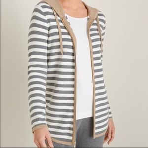 HOST PICK! 🎉🥳🙌🎈Chico’s Lurex Striped Hooded Cardigan